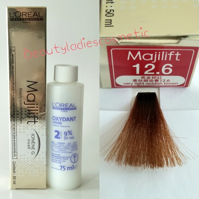 Paling Laris Loreal Majilift Hair Color Very Light Brown Mahogany Reflect No.12.6  Murah