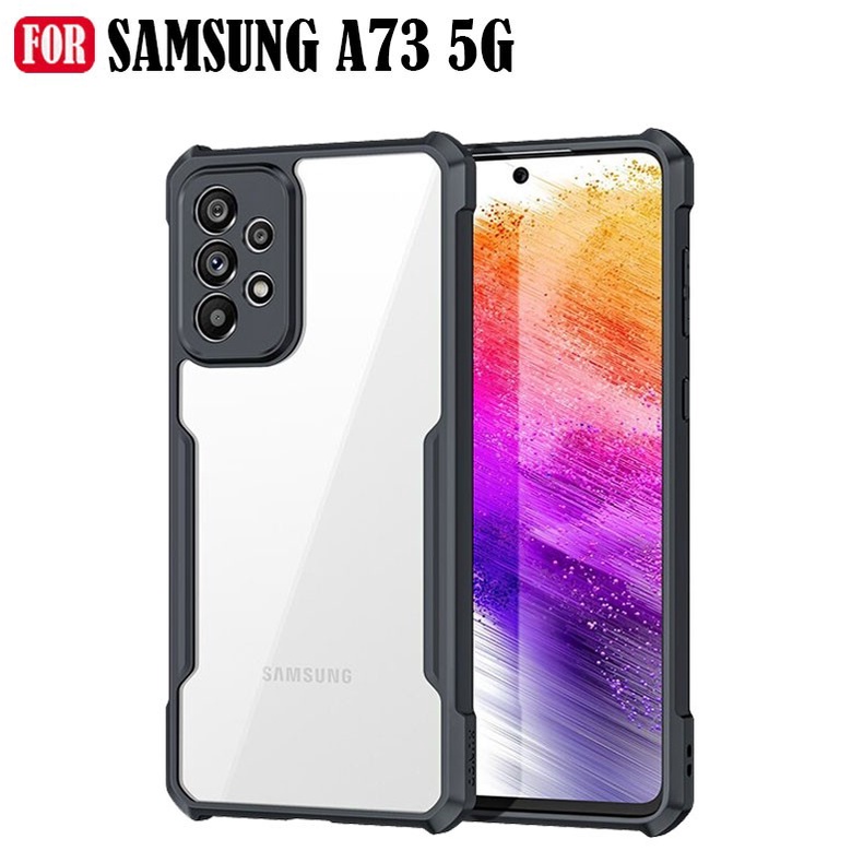 Casing Samsung Galaxy A73 5G Hardcase Shockproof Transparant Protect Kamera Case Samsung A73 5G