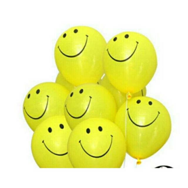 BALON LATEX SMILE KUNING (isi 10 biji)