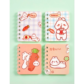 

Notebook Ring Motif Kelinci, Buku Tulis Ring A7
