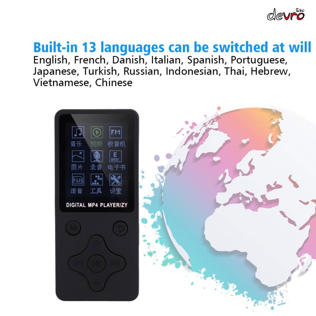 Jual MP3 Player Mp4 Digital Audio Player MicroSD ZYZY T1 Indonesia