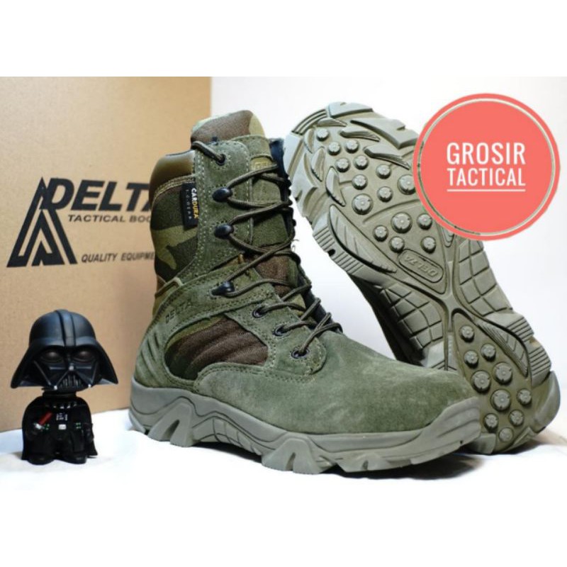 [516 HIJAU] Sepatu Boots Pria/Sepatu Tactical Warna Hijau 8 inc Bahan Cordura/Sepatu Boots Tactical 