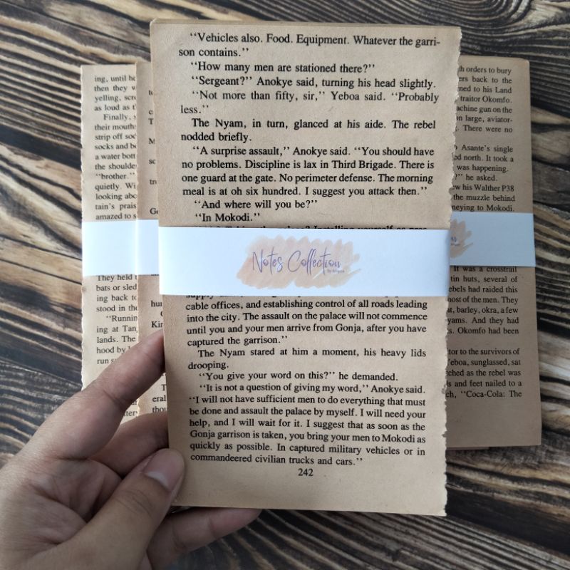 

20 pcs vintage novel paper for journaling BUJO kertas novel vintage