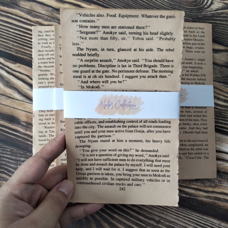 20 pcs vintage novel paper for journaling BUJO kertas novel vintage