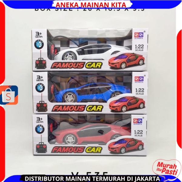 MAINAN ANAK MOBIL REMOTE CONTROL SPORT CAR  BERLAMPU 3D NEW EDITION / RC CAR TERBARU