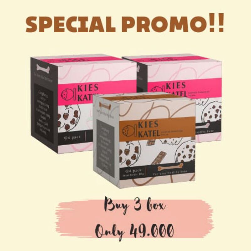 

Cookies KIES KATEL Buy 3 Box Only Rp. 49.000