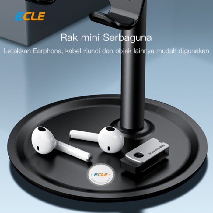 ECLE stand smartphone holder alumunium abs sandaran handphone nonton