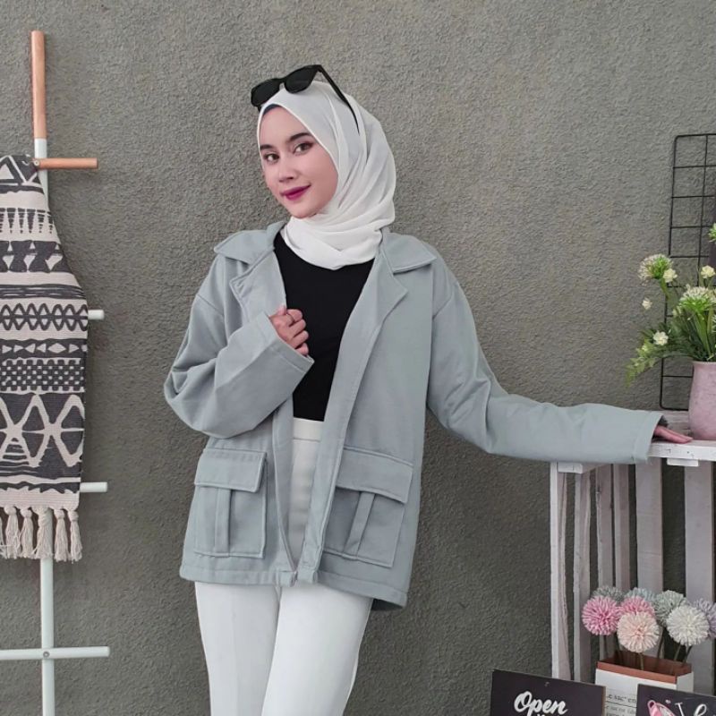 jaket daniela blazer | sweater wanita | atasan