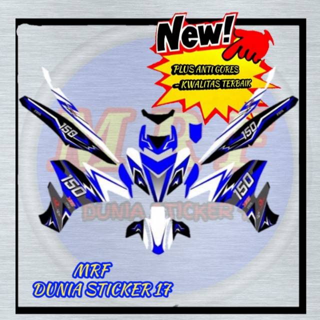 Sticker decal MX King 03 Biru