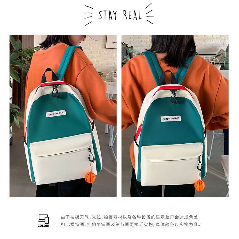 TB-58 tas sekolah kampus set 4 pcs ransel wanita import korea jepang besar backpack