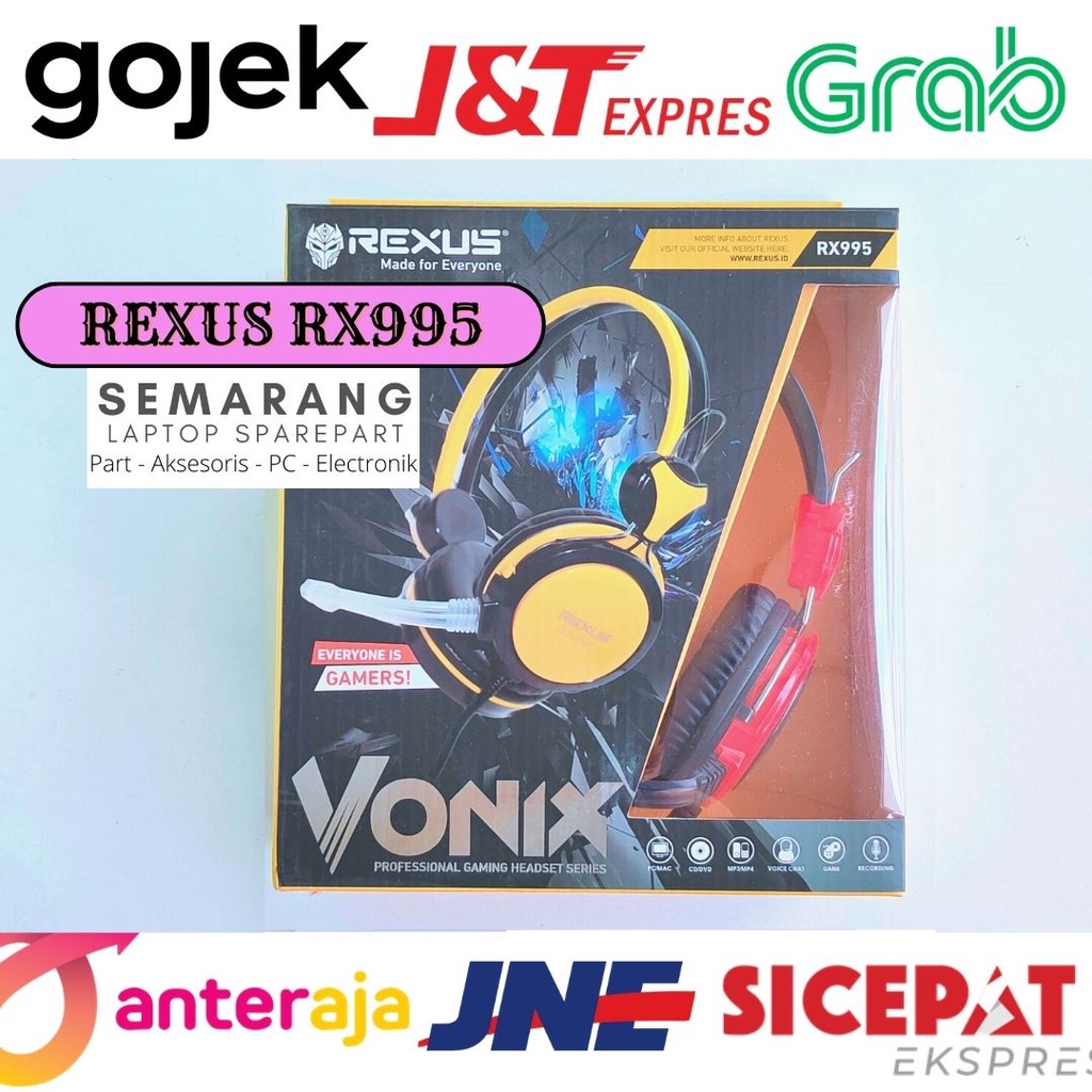 Jual REXUS RX995 VONIX Headset Headphone Kabel Series Gaming Murah ...