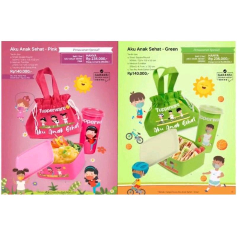 paket bekal anak sehat tupperware