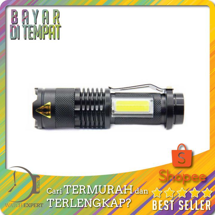 TERMURAH COB Senter LED 3800 Lumens Waaterproof Pocketman Zoomable