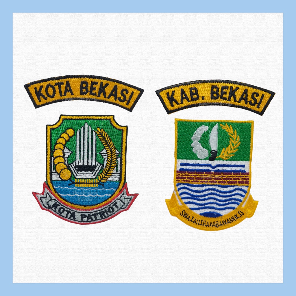 Bordir Logo Kota Kab. Bekasi — Patch Badge Bet Emblem