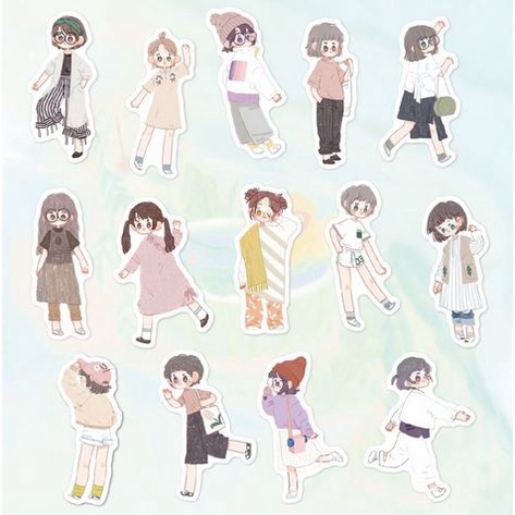 Chibi Caracter Washi Paper Sticker (10pcs)