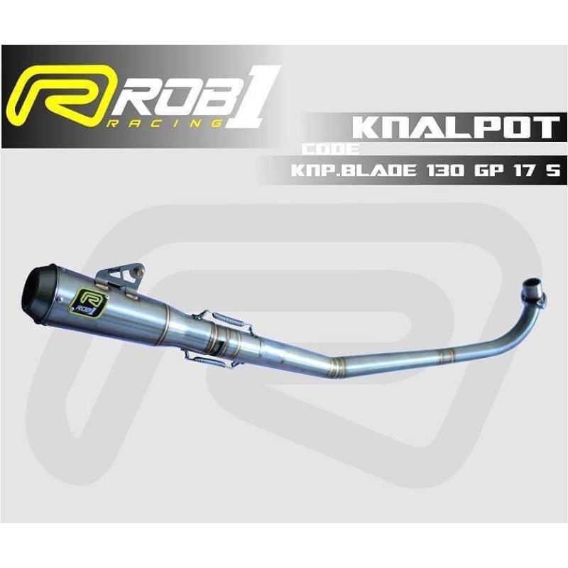 Knalpot Rob1 Original  Gp17  Gp 17 Honda Blade  Supra 125 Stainless Steel Original Racing Jogja Rcb 