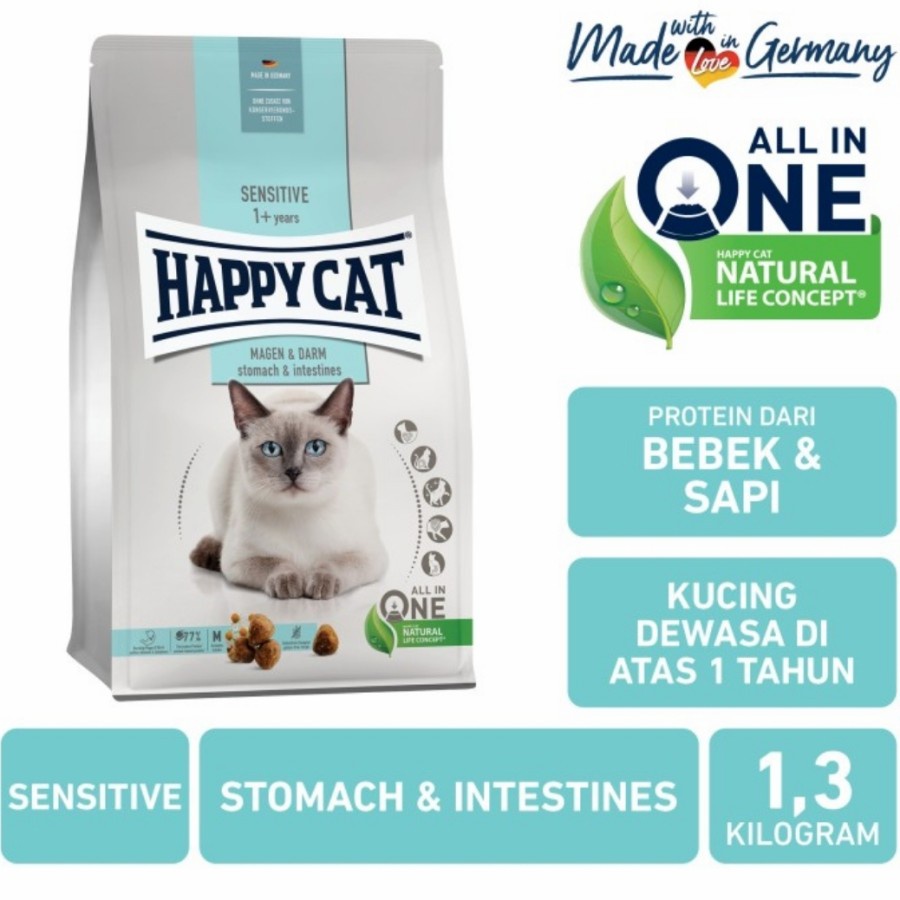 HAPPY CAT SENSITIVE STOMACH &amp; INTESTINES 1.3 KG