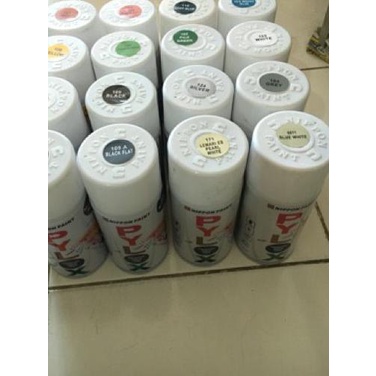 ◊ Cat Pylox terbaik Nippon Paint hitam merah kuning putih biru coklat Ω