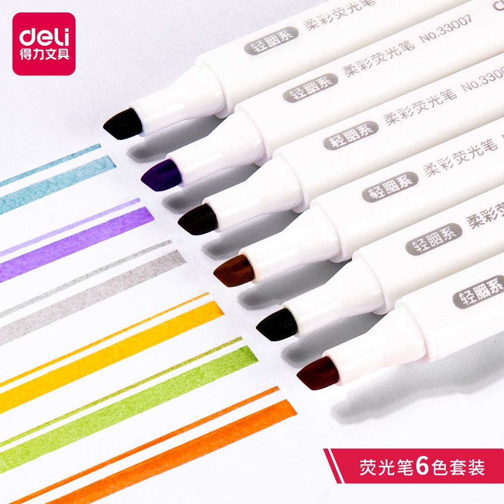 

Deli Highlighter Pen 6 Warna / Set 33007