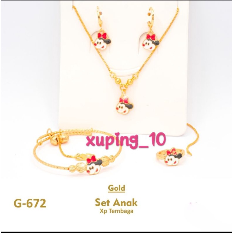 BAYAR DI TEMPAT!!! Kalung Set Lengkap Anak Set Xuping Karakter Mewah Perhiasan xuping Karakter