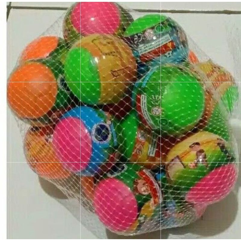 mainan bola heboh / bola berhadiah grosir isi 20 pcs