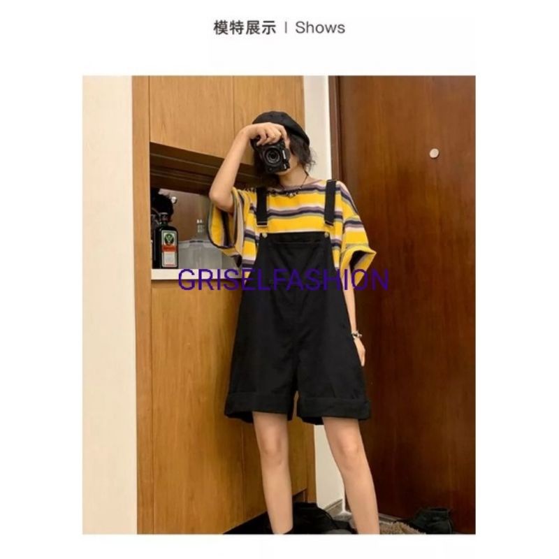 Overall Jumpsuit rompers yoona  wanita fashion korea