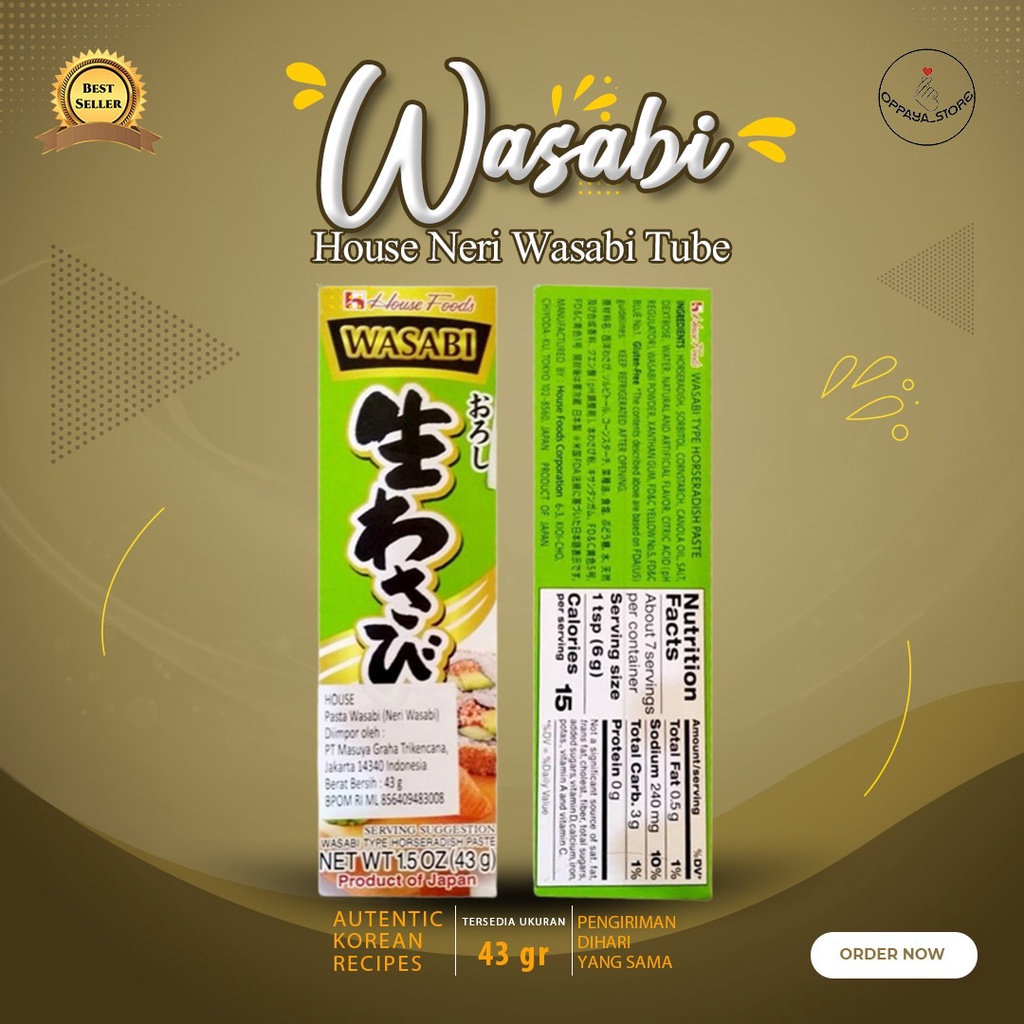 

House Neri Wasabi Tube 43Gr Jepang Neri Wasabi Japan