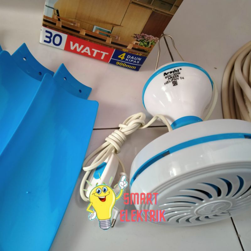 Kipas Angin Gantung Arashi Helifan 30Watt 4 Baling