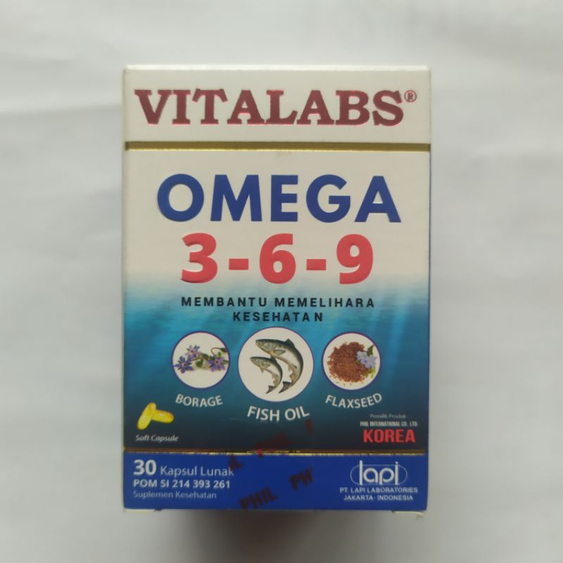 Vitalabs Omega 3-6-9 isi 30 kapsul