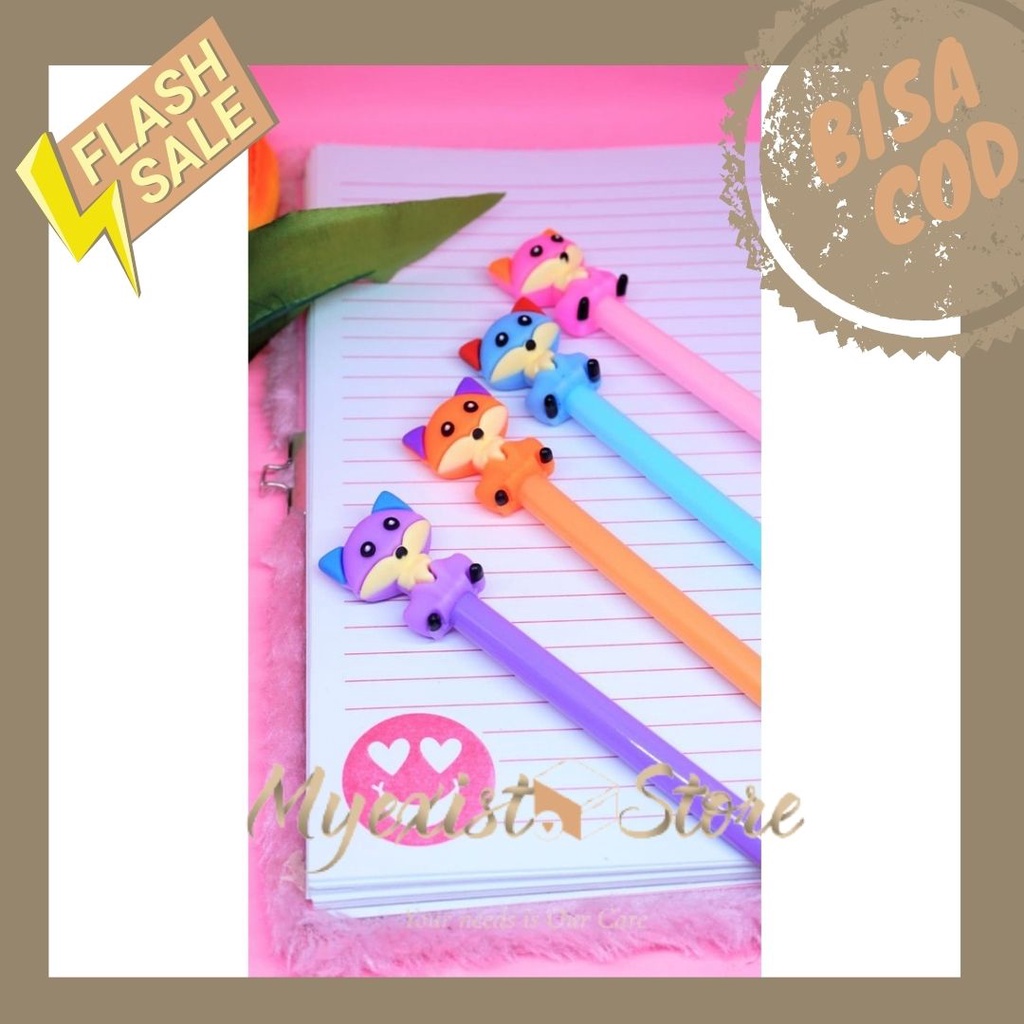 

pena pulpen pen bolpoin dngan gambar foxy lucu dengan empat warna -IVN188