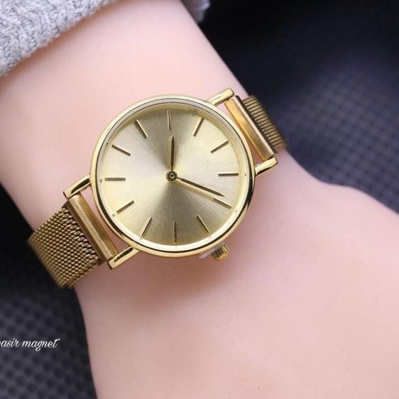 Jam Tangan Wanita DWE Balok Classic Strap Magnetik READY 7 WARNA