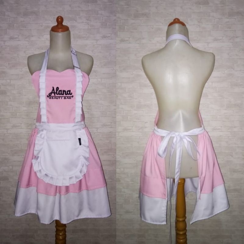 Celemek Apron wanita Celemek Salon Celemek Waitres Celemek kitchen Ladies apron Cuztom
