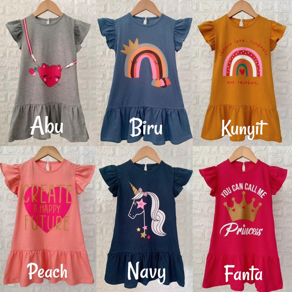 PROMO 7.7 Smilee Dress Nona 1-5 Tahun Dress Anak Perempuan Nonaa Banyak Motif Dress Lucu Bayi Anak