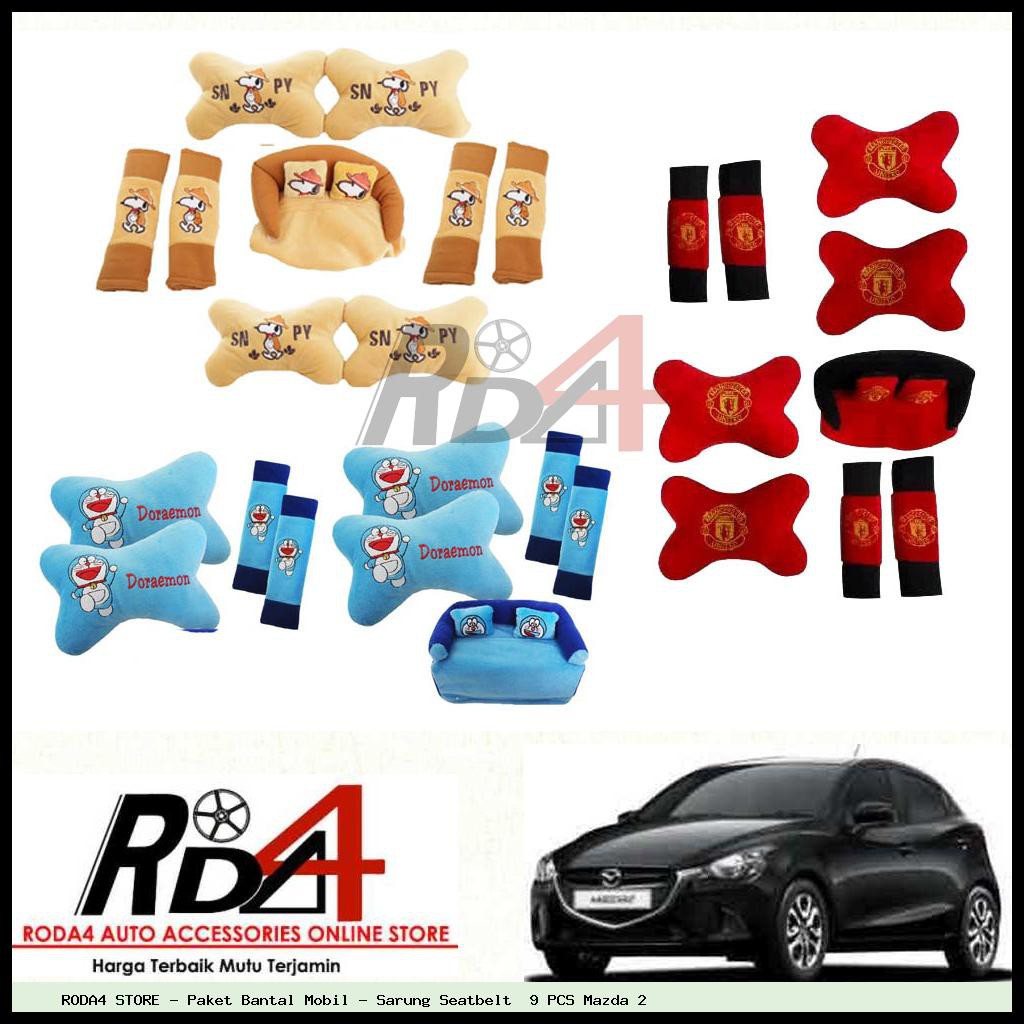 Paket Bantal Mobil - Sarung Seatbelt  9 PCS Mazda 2