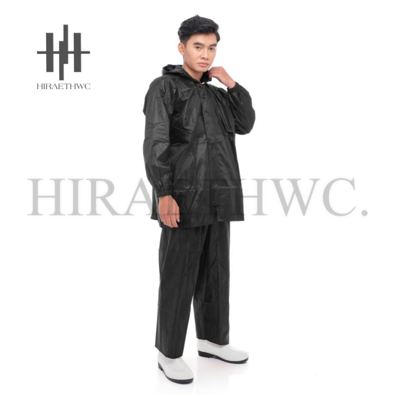 JAS HUJAN SET BAJU DAN CELANA / STELAN JAS HUJAN HITAM