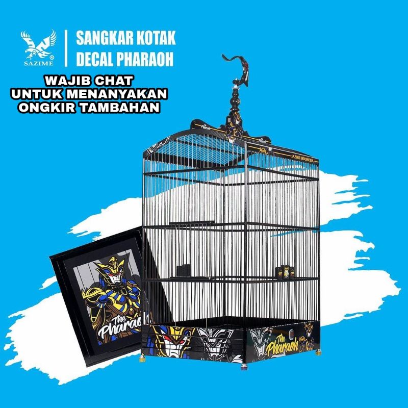 Sangkar Sazime Kotak Decal Pharaoh