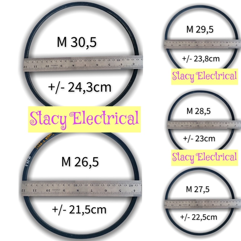 Van Belt Mesin Cuci M18-M35 / M19,5- M33,5 semua ukuran