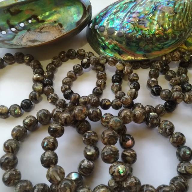 Gelang butiran cangkang kulit kerang pawa abalone Newzealand