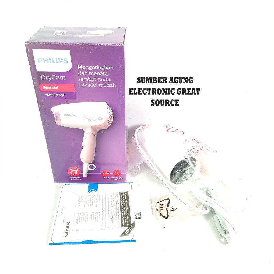 Philips Hair Dryer Essential 400W HP8108 8108 Pengering Rambut Dry Car