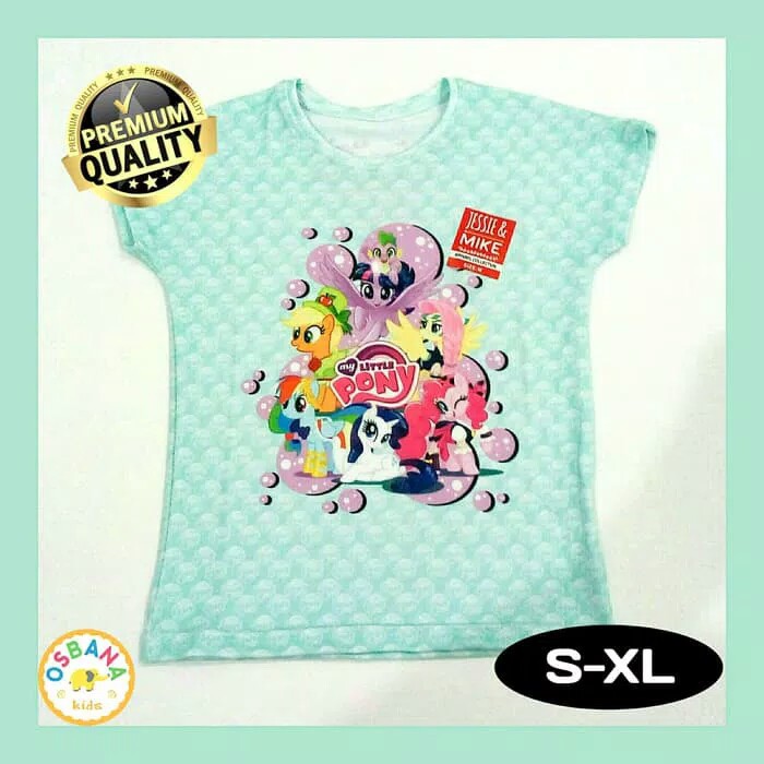 Baju Kaos Anak Karakter | Little Pony | Jessie Mike (S-XL)