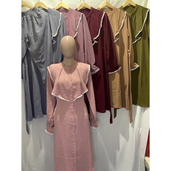 [REAL PICTURE] SR 824 DAVINA SETELAN CELANA CRINKLE IMPORT PREMIUM KUALITAS BUTIK HARGA TERJANGKAU P