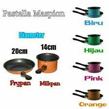 Fry Pan 20 Milk Pan / Frypan Set Pastela / Set Wajan Panci Pastela Warna