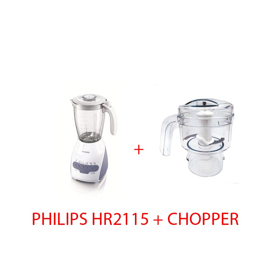 Philips HR2115 + Chopper Blender Gelas Plastik + Chopper Cincang Daging