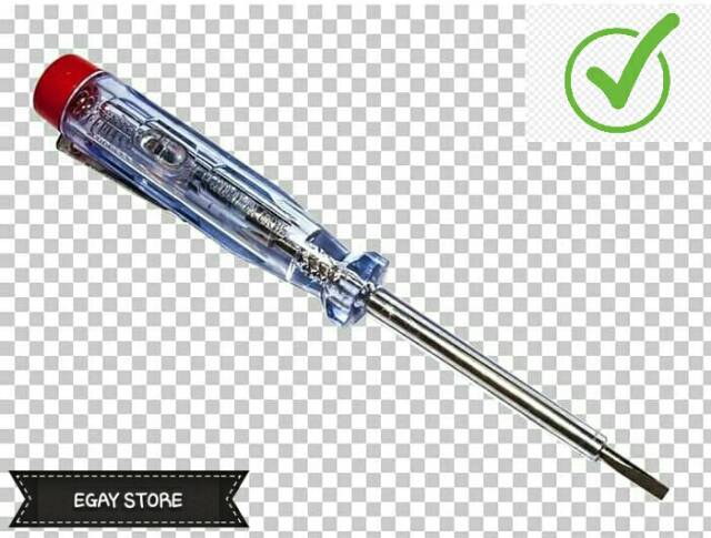 Obeng Test Pen Listrik Pipih Testpen Elektrik AC Screwdriver