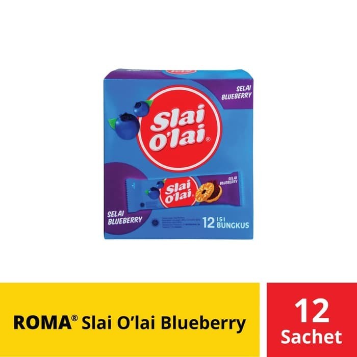 

Wafer-Biskuit- Roma Slai O'Lai Blueberry 12 Sc @24 Gr -Biskuit-Wafer.