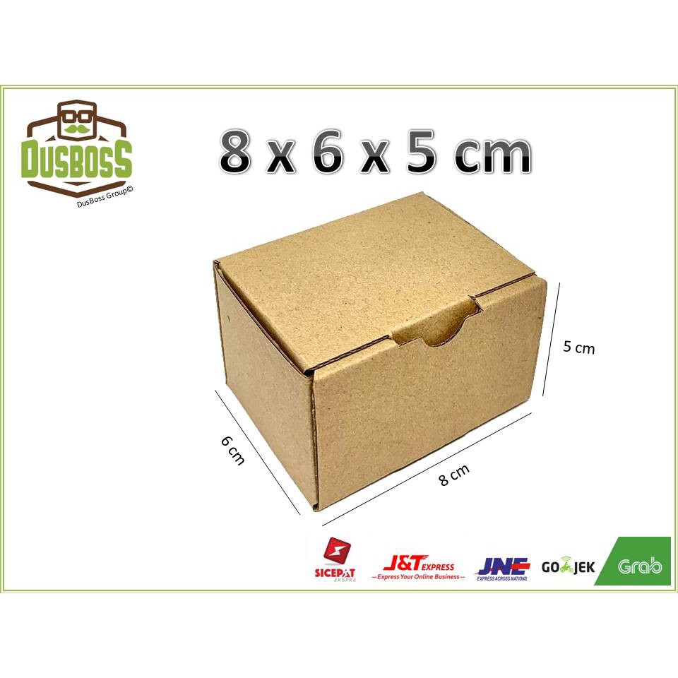 

Kardus karton uk. 8 x 6 x 5 cm --Die Cut dan easy usage--