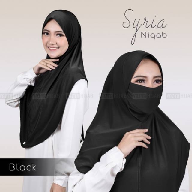 (Jersey Super) Hijab Syria Malaya Niqab 2in1