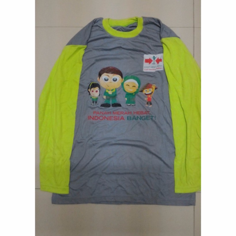 Kaos Baju Lengan Panjang Cap Panah Merah