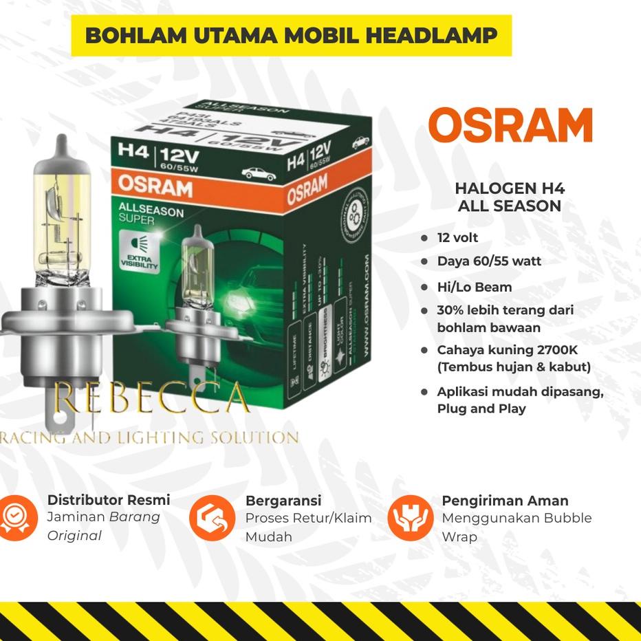Headlamp Head Lamp Bohlam Mobil Lampu Kepala Lampu LED Kuning Super Terang Osram Halogen H4 All Seas