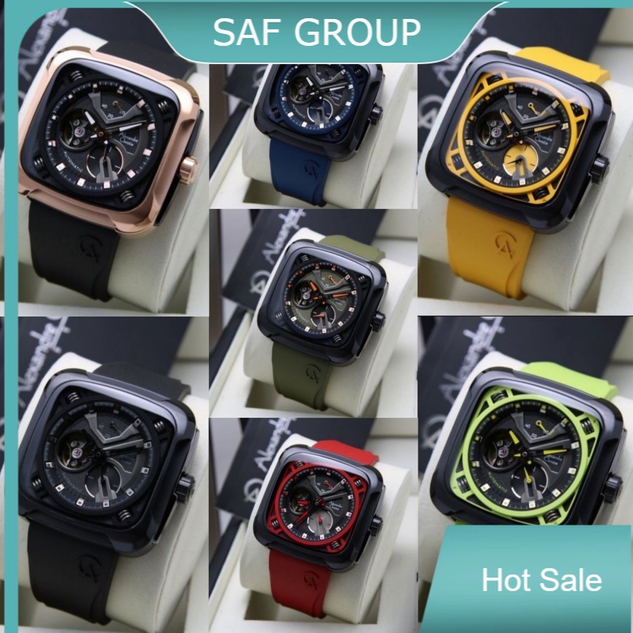 JAM TANGAN PRIA ALEXANDRE CHRISTIE AC 6577 / AC6577 AUTOMATIC RUBBER ORIGINAL by plp